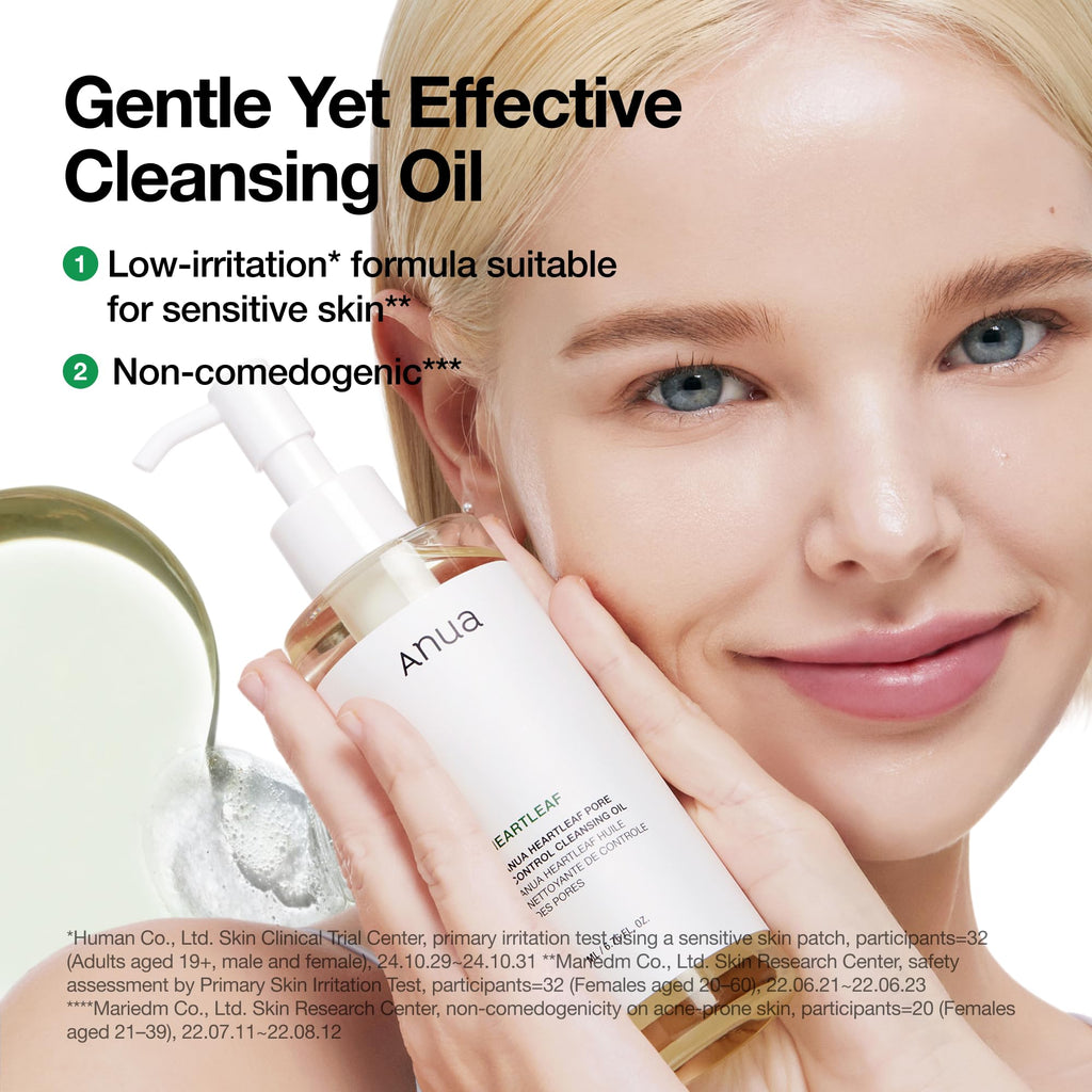 Anua Heartleaf Pore Control Cleansing Oil, Oil Cleanser for Face, Makeup Blackhead Remover, Korean Skin Care 6.76 fl oz(200ml)